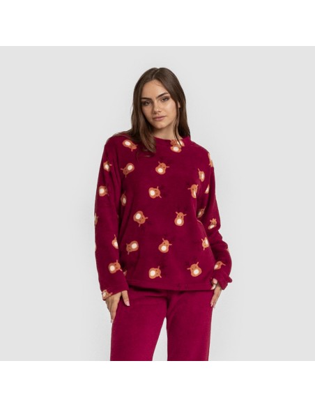 Pijama coral Tatin burdeos