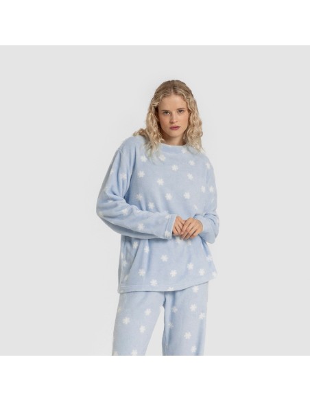 Pijama coral Snow celeste