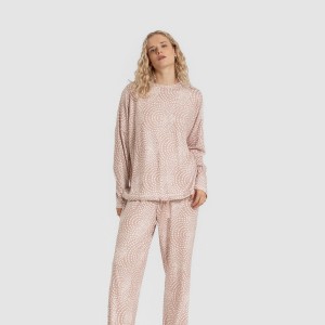 Pijama largo Secret mujer Katy malva rosa