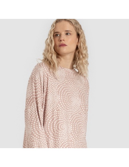 Pijama largo Secret mujer Katy malva rosa