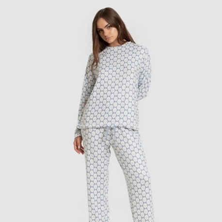 Pijama largo Secret mujer Fatuo indigo