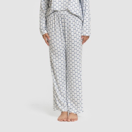 Pijama largo Secret mujer Fatuo indigo