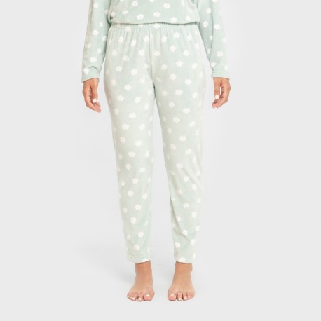 Pijama terciopelo super soft mujer Dula verde tiffany