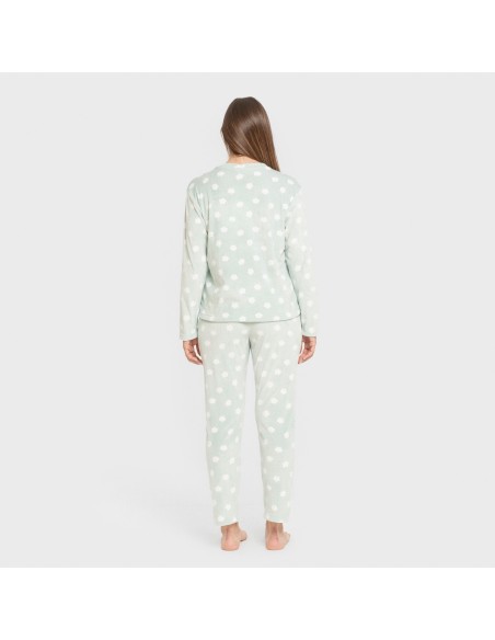 Pijama terciopelo super soft mujer Dula verde tiffany