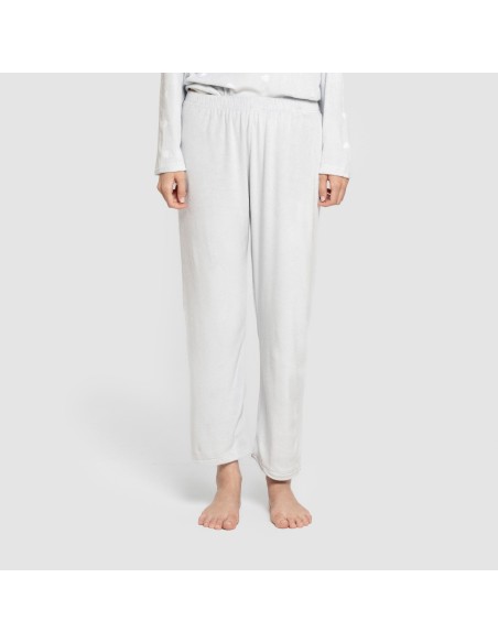 Pijama terciopelo super soft mujer Praga celeste