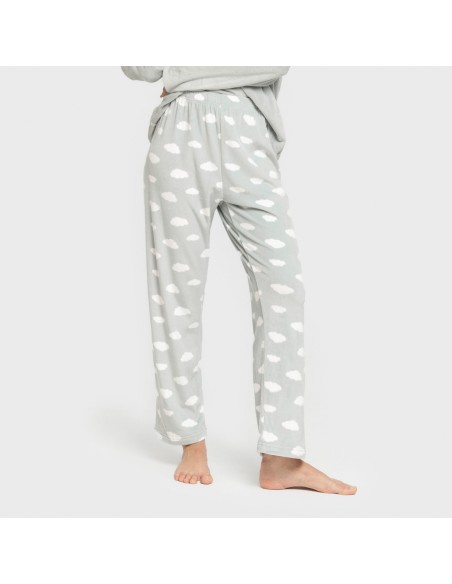 Pijama terciopelo super soft mujer Nubecita verde tiffany