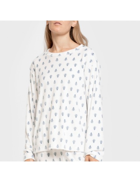 Pijama terciopelo super soft mujer Nemo indigo
