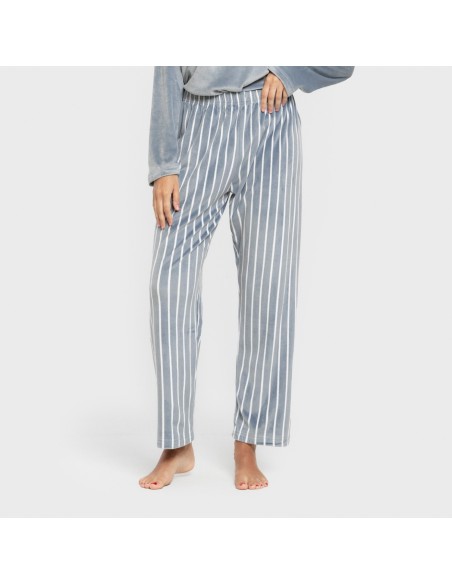 Pijama terciopelo super soft mujer Raya Astria indigo Pijama terciopelo super soft mujer Raya Astria indigo