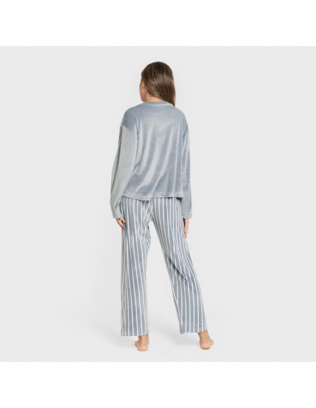 Pijama terciopelo super soft mujer Raya Astria indigo Pijama terciopelo super soft mujer Raya Astria indigo