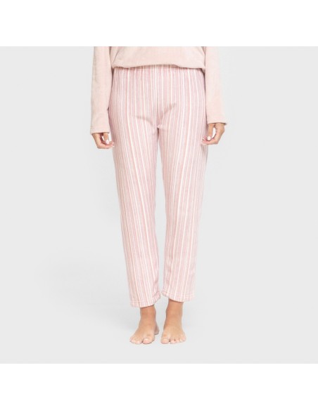 Pijama terciopelo super soft mujer Raya Oli malva rosa