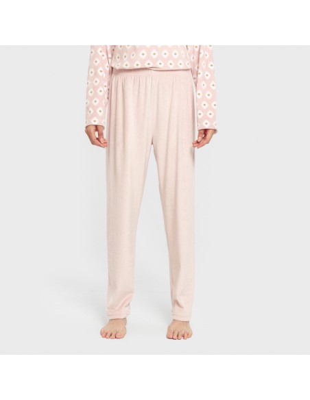 Pijama terciopelo super soft mujer Joy rosa palo