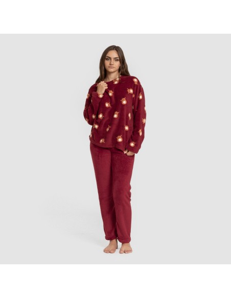 Pijama coral Tatin burdeos