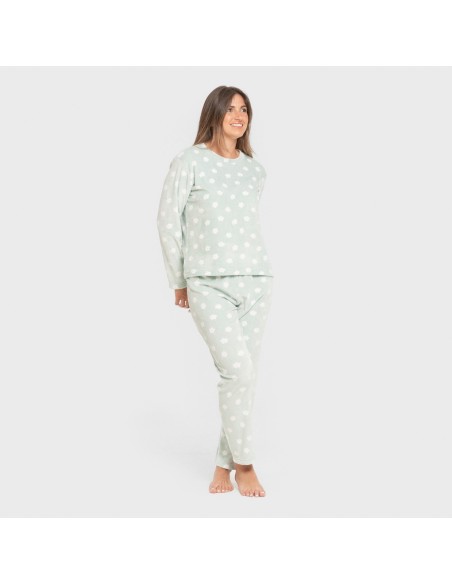 Pijama terciopelo super soft mujer Dula verde tiffany