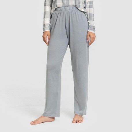 Pijama largo Secret mujer Cuadro Guima indigo