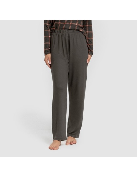 Pijama largo Secret mujer Cuadro Nelby verde caceria Pijama largo Secret mujer Cuadro Nelby verde caceria