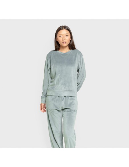 Pijama terciopelo super soft liso