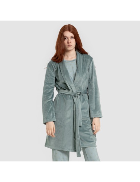 Bata terciopelo super soft lisa