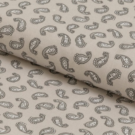 Funda nórdica algodón Chili verde seco - topo