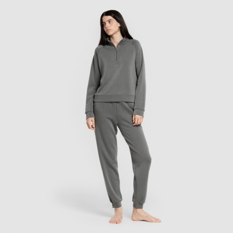 Pantalón jogger fluido mujer