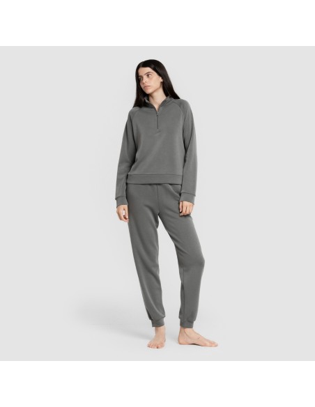 Pantalón jogger fluido mujer