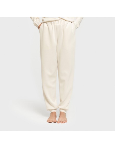 Pantalón jogger fluido mujer