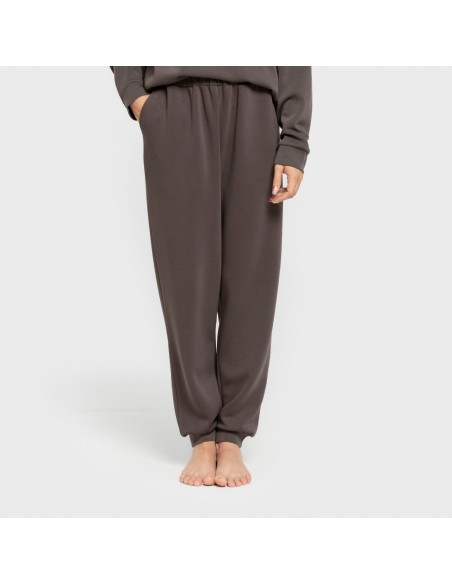 Pantalón jogger fluido mujer