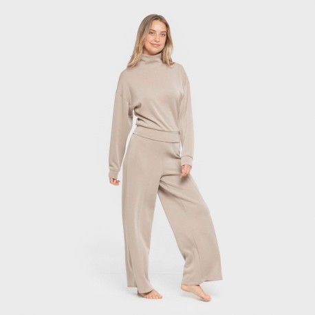 Sudadera cuello subido estilo modal mujer