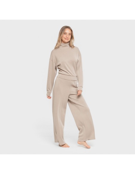 Sudadera cuello subido estilo modal mujer