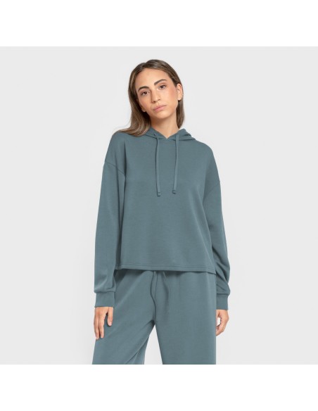 Sudadera capucha estilo modal mujer