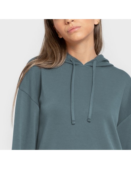 Sudadera capucha estilo modal mujer