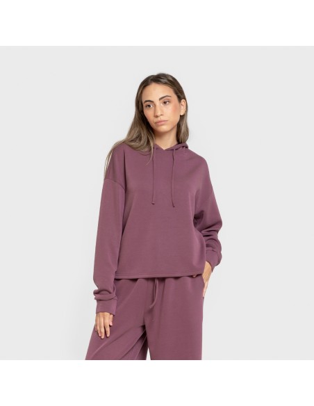 Sudadera capucha estilo modal mujer