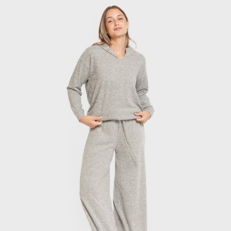 Sudadera capucha new punto extra suave mujer