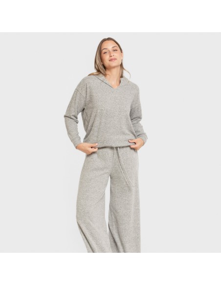 Sudadera capucha new punto extra suave mujer