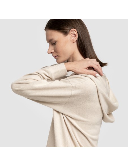 Sudadera capucha new punto extra suave mujer