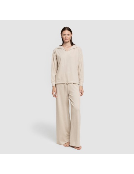 Sudadera capucha new punto extra suave mujer