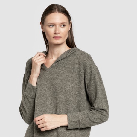 Sudadera capucha new punto extra suave mujer