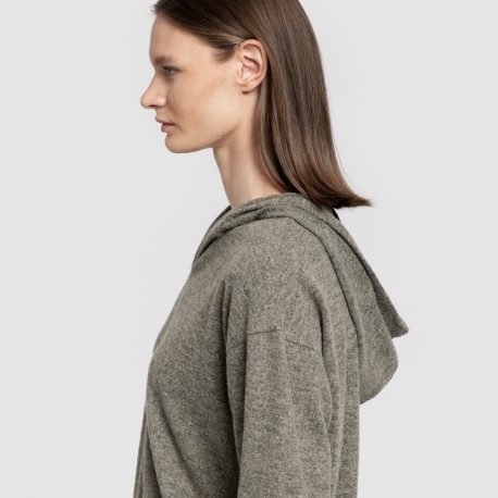 Sudadera capucha new punto extra suave mujer