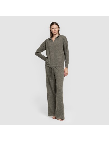 Sudadera capucha new punto extra suave mujer