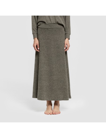 Falda midi evase new punto extra suave