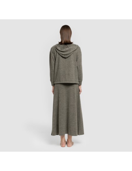 Falda midi evase new punto extra suave