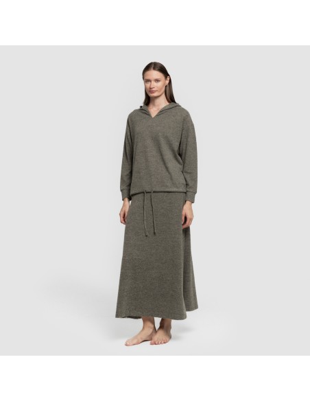 Falda midi evase new punto extra suave