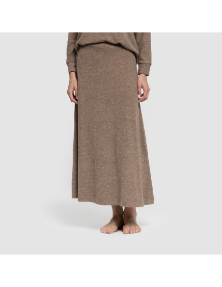 Falda midi evase new punto extra suave