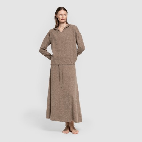 Falda midi evase new punto extra suave