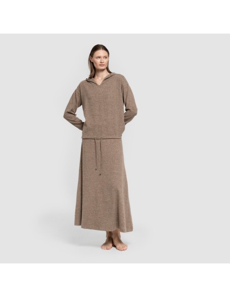 Falda midi evase new punto extra suave