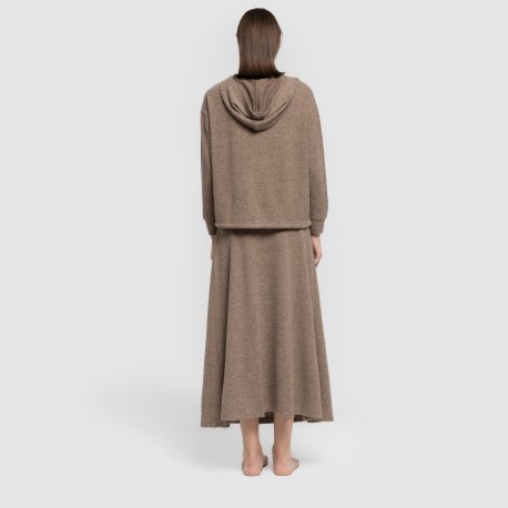 Falda midi evase new punto extra suave