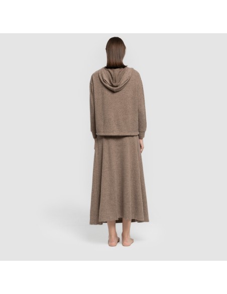 Falda midi evase new punto extra suave