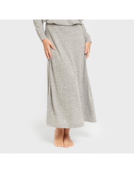 Falda midi evase new punto extra suave