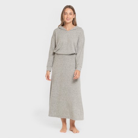 Falda midi evase new punto extra suave