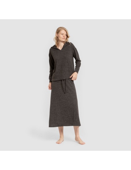 Falda midi evase new punto extra suave