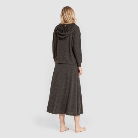 Falda midi evase new punto extra suave